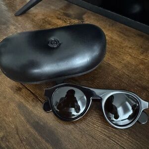 Moncler Glossy Black Sunglasses with Case
